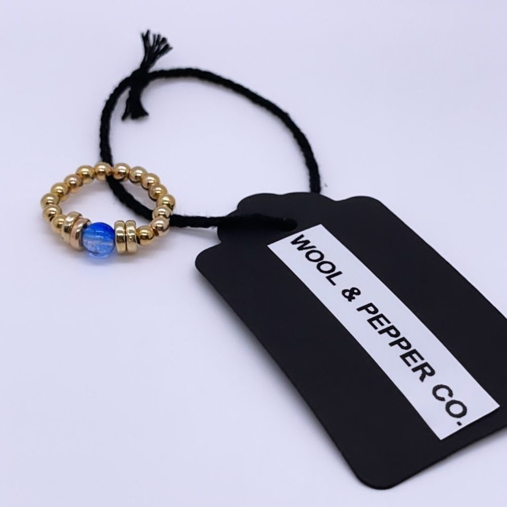 NWT Wool + Pepper Co. Beaded Stackable Ring